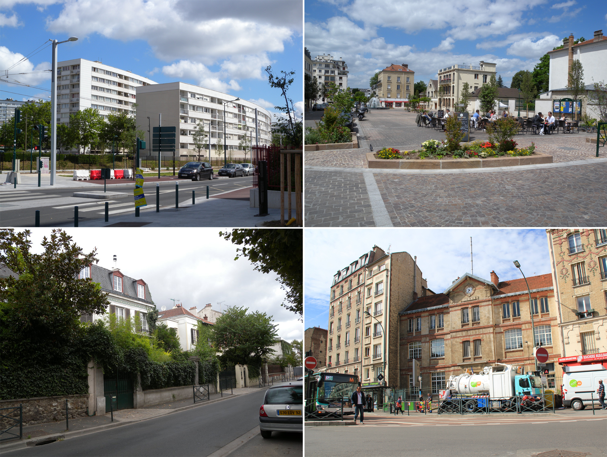Quartier du Luth à Gennevilliers, centre ancien de Rueil-Malmaison, pavillons à Villeneuve-la-Garenne, rue « parisienne » à Asnières