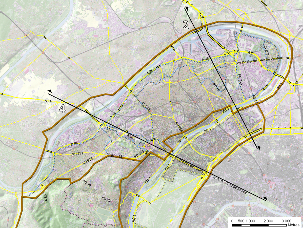 Carte de repérage des coupes