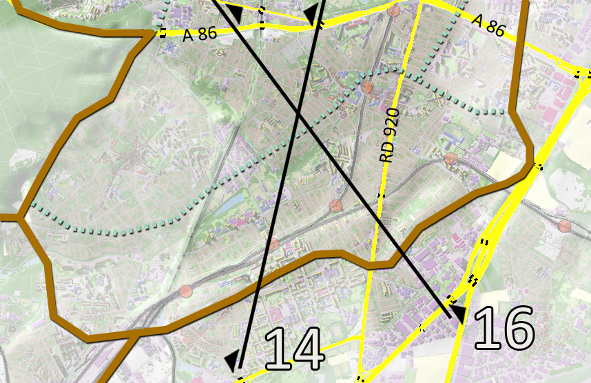 Carte de la sous-unité de Bièvre des Baconnets