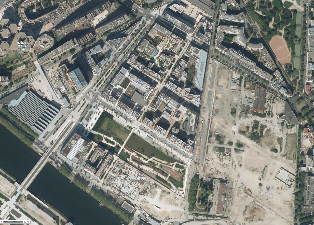 Vue aérienne quartier du Trapèze à Boulogne-Billancourt