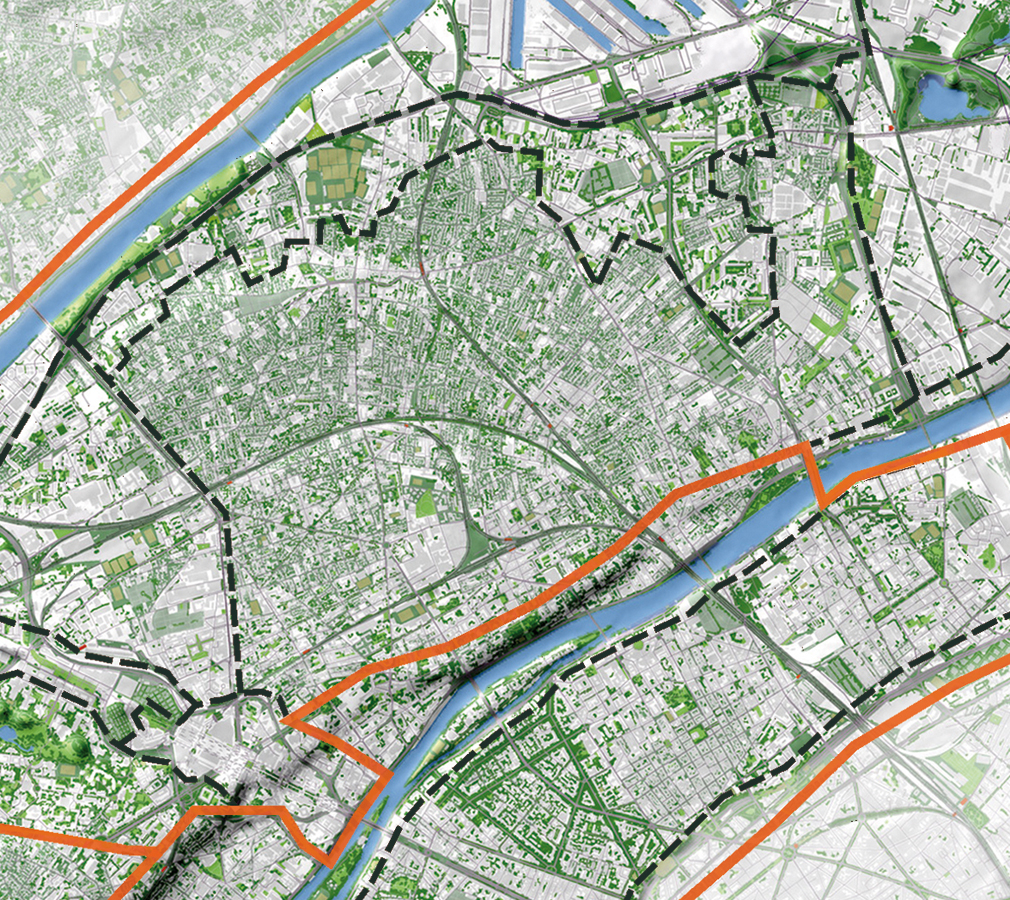 Carte de la végétation de la Plaine d'Asnières-Colombes