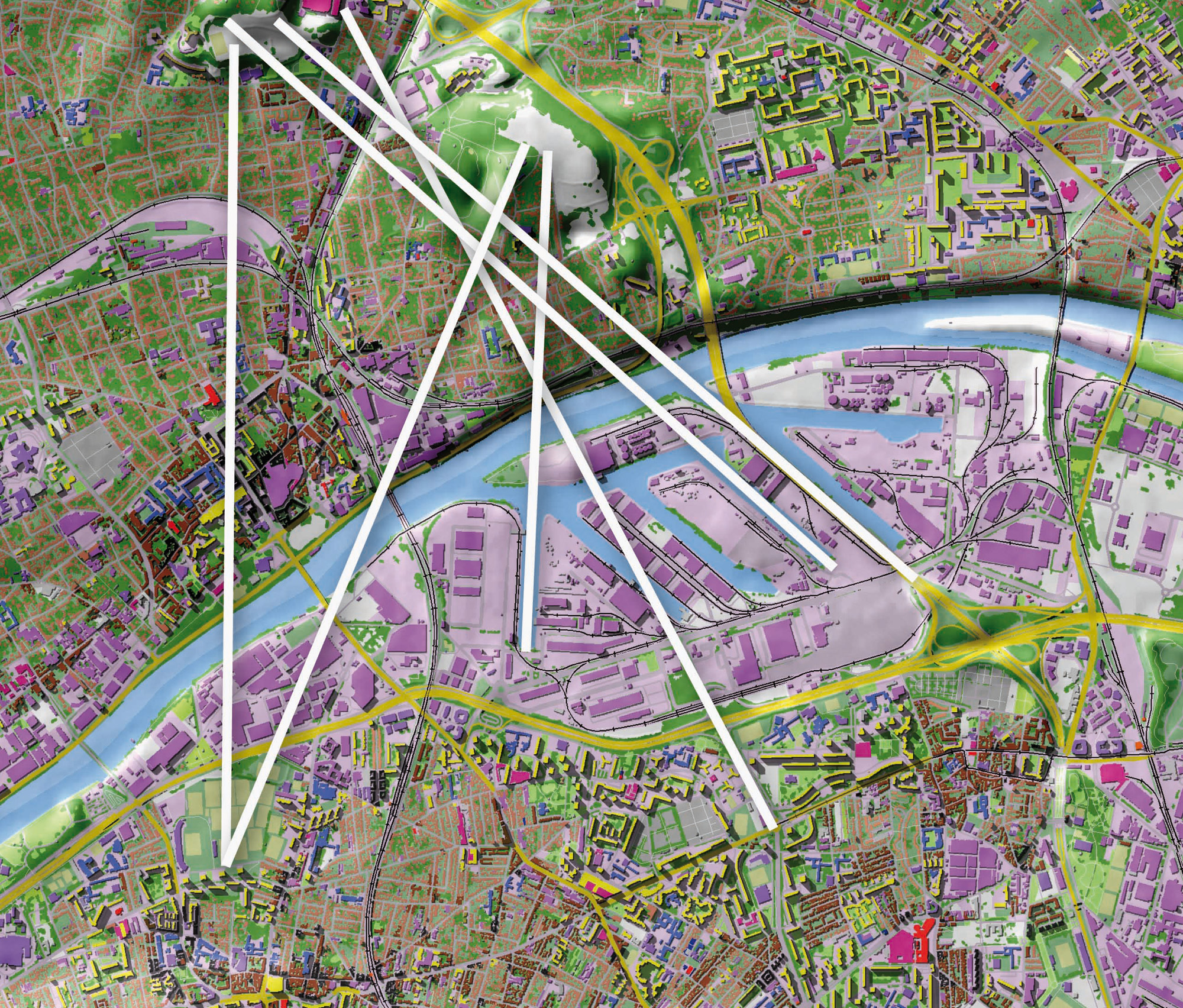 Repérage de perspectives donnant sur les buttes d’Orgemont et de Sannois