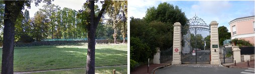 Saint-Cloud, les clôtures dans le parc  en grand format (nouvelle fenêtre)