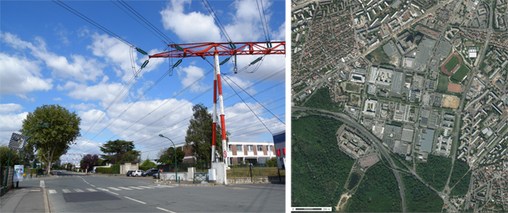 Zone d'activités du Plessis-Robinson, paysage perçu et vue aérienne  en grand format (nouvelle fenêtre)