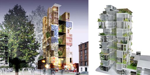 Concept de « village vertical », agence d'architecture Castro-Denissof en grand format (nouvelle fenêtre)