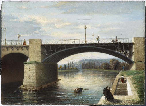 Philippe de Séréville, Le pont de Sèvres vers 1880, 1880, Sceaux, Musée de l'Ile-de-France  en grand format (nouvelle fenêtre)