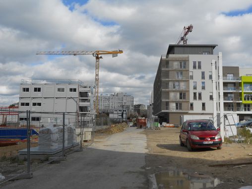 Gennevilliers, vue du chantier de l'éco-quartier Chandon-République, octobre 2014 en grand format (nouvelle fenêtre)